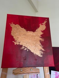Red and gold painting for home or office