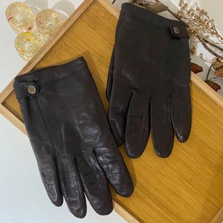 Renoma Dark Brown Leather Gloves