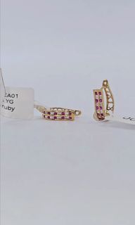 Ruby/Diamond Earring