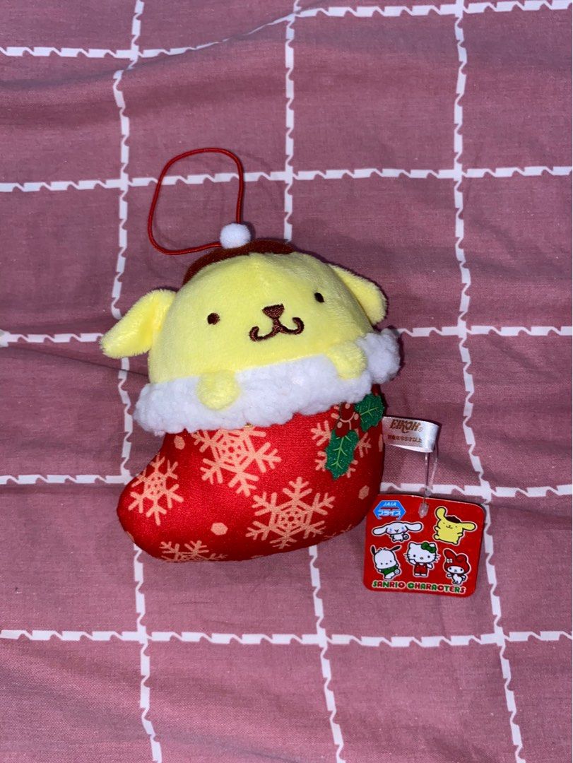 sanrio : christmas pompompurin (Category: Plushies & Soft Toys) located in Quezon City. Submitted by overthemoooon (Listing ID 1300323788, Image 1). Description: brand new and comes with tag ! 🏷️ mop : gcash mod : ggx, lalamove.