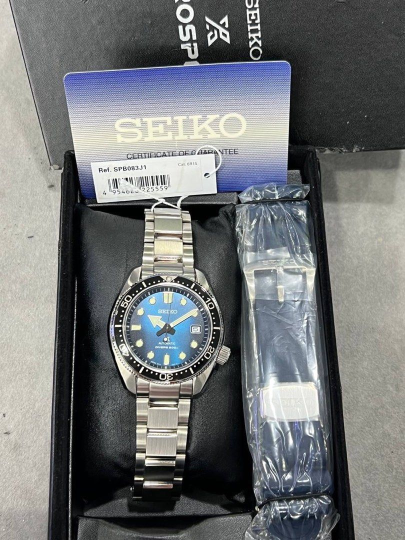 SEIKO PROSPEX GREAT BLUE HOLE MADE IN JAPAN AUTOMATIC DIVERS 20M SPB083J1 Men s Fashion Watches Accessories Watches on Carousell