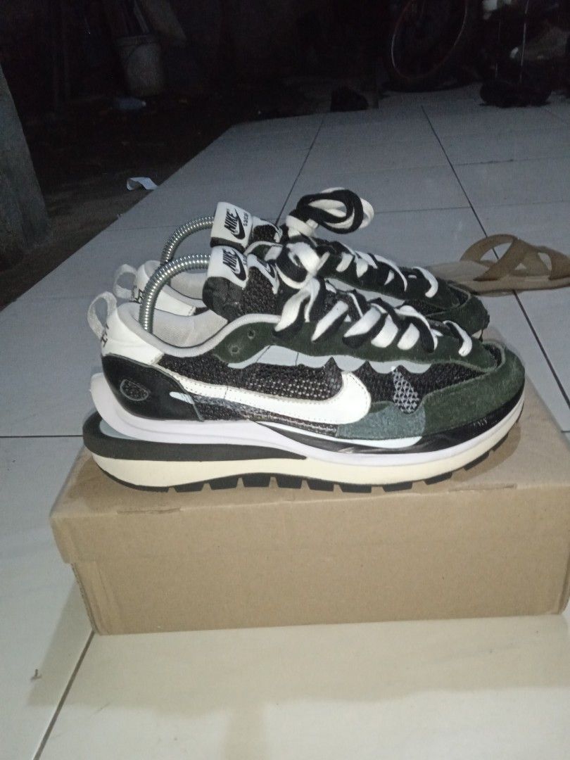 Sepatu nike sacai vaporwaffle oreo black white size 40 original