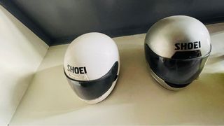 Shoei helmet white -xl , gray -large