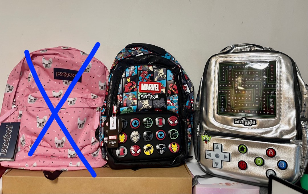 Smiggle MARVEL Backpack Boys backpack for primary Children classic backpack GAME OVER Backpack and Jansport Superbreak One Fierce Frenchies Backpack Women s Fashion Bags Wallets Backpacks on Carousell