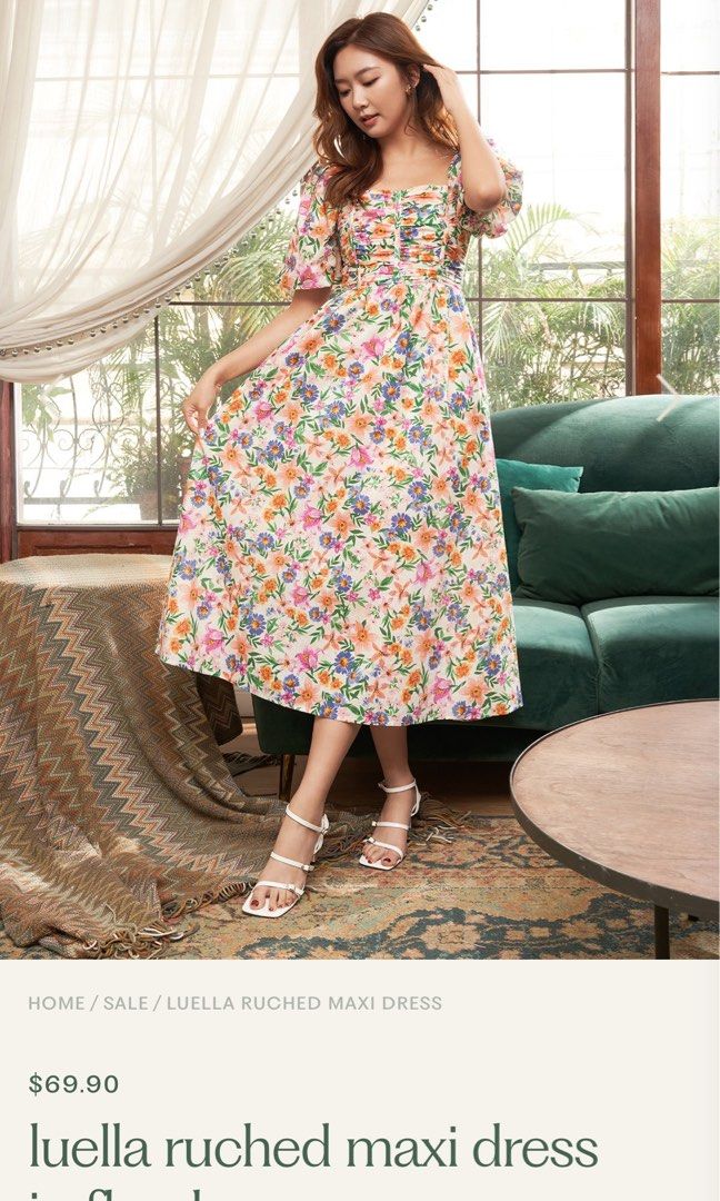 TCL luella ruched maxi dress Women s Fashion Dresses Sets Dresses on Carousell