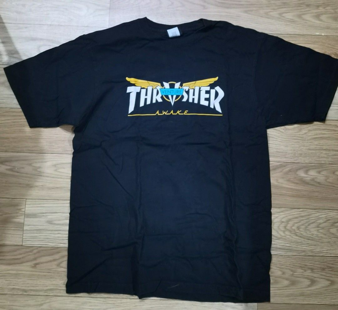 Thrasher black tee best sale