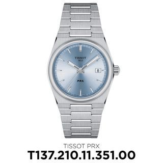 Tissot PRX 35mm Ice Blue Dial Stainless Steel Swiss Quartz Women's Watch T137.210.11.351.00