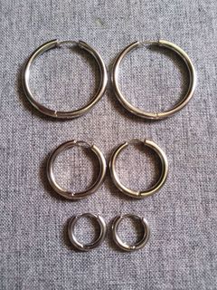 Titanium MINIMALIST HOOP EARRINGS ((7 designs ))