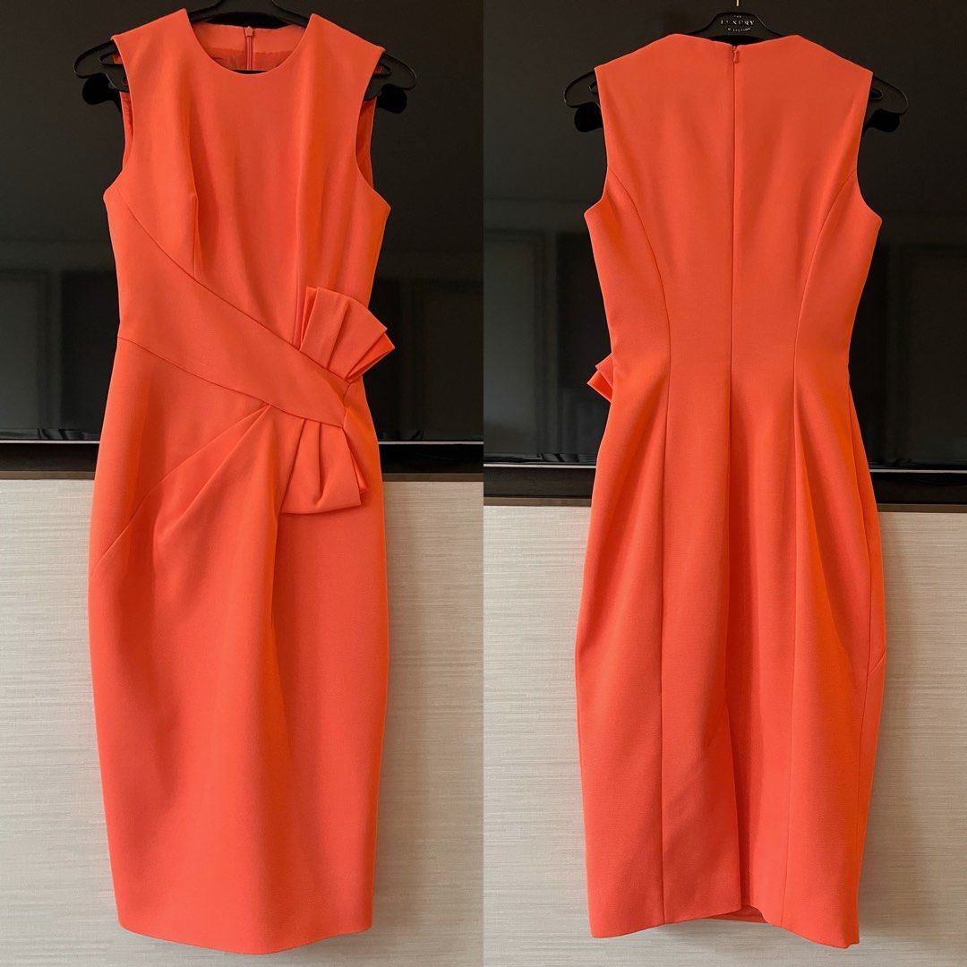 Karen millen bow front midi dress shop