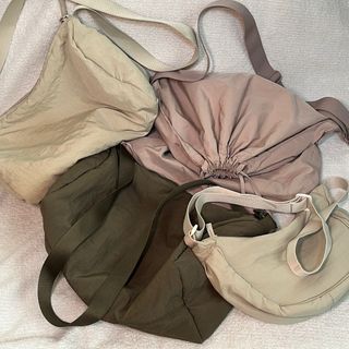 Uniqlo Drawstring Shoulder Bag Pink Ver. 1 AND assorted bags