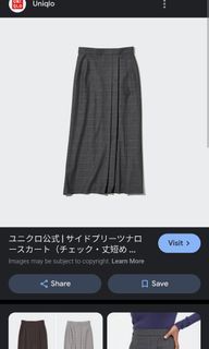 Uniqlo Pleated Skirt With Side Slit
