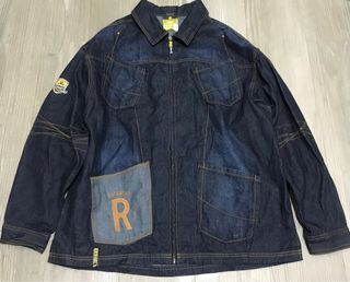 Vintage Y2k Rocawear Hip Hop Embroidered Denim Jacket