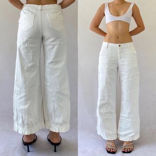 white baggy hw jeans