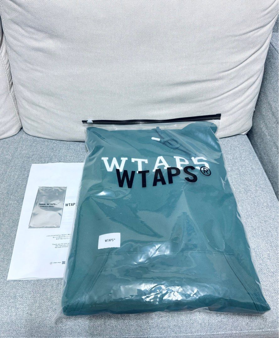 WTAPS 24SS SIGN / HOODY / COTTON. TSSC - GREEN Size S, 男裝, 上身 