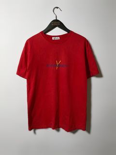 YSL Embroidered  Script T-shirt