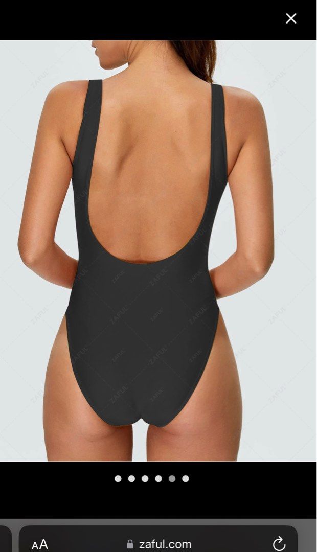 Zaful High Cut Backless Swimsuit Onepiece Women s Fashion Swimwear Bikinis Swimsuits on Carousell