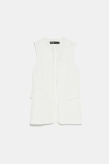 Zara White Vest