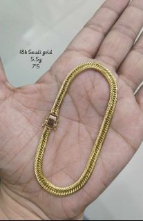 18k Saudi Gold Japan Style Bracelet