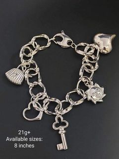 18K Saudi whiteGold charms bracelet