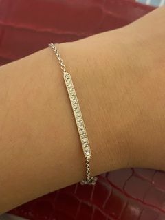 18k WG Diamond Bar Bracelet