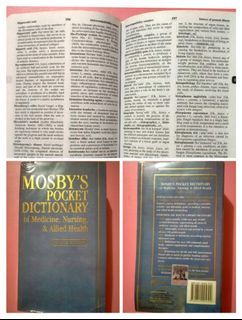 (2002) Mosby's Pocket Dictionary of Medicine, Nursing, & Allied Health Fourth Edition Elsevier Science Educational Medical Book Assessment Review Nurse Reviewer Old Retro Pocketbook