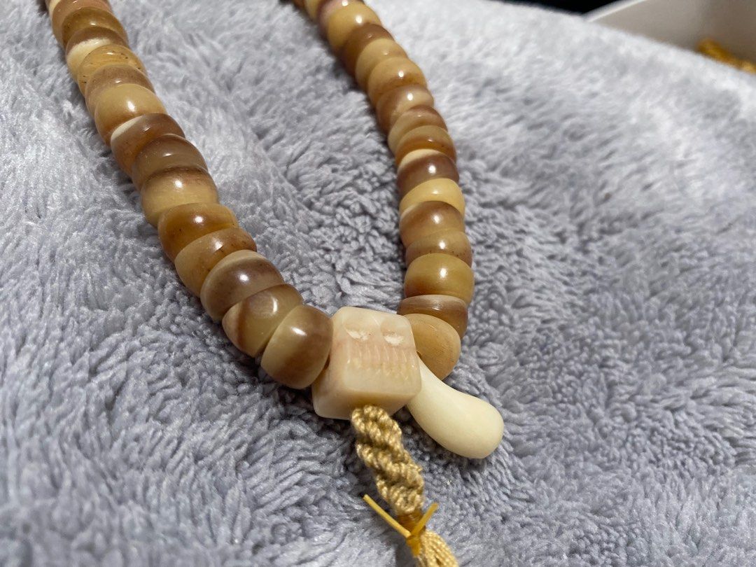 駝骨手持手捻念珠大腸, 興趣與生活, 宗教物品- 文玩驼骨
