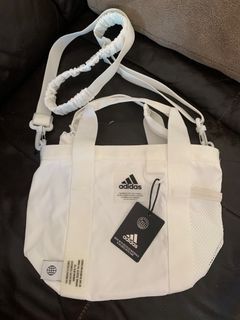 Adidas white nylon crossbody bag