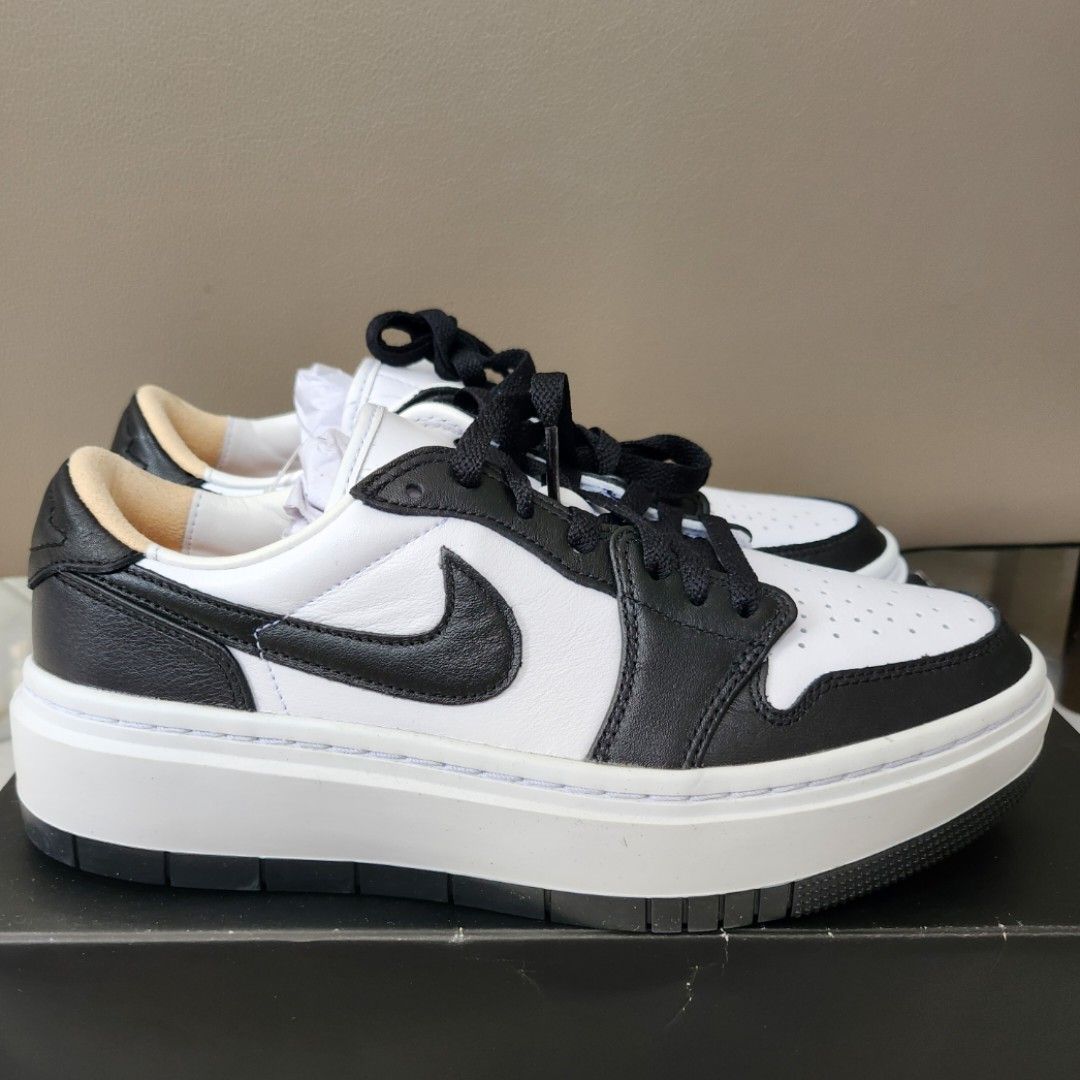 black and white nike platform