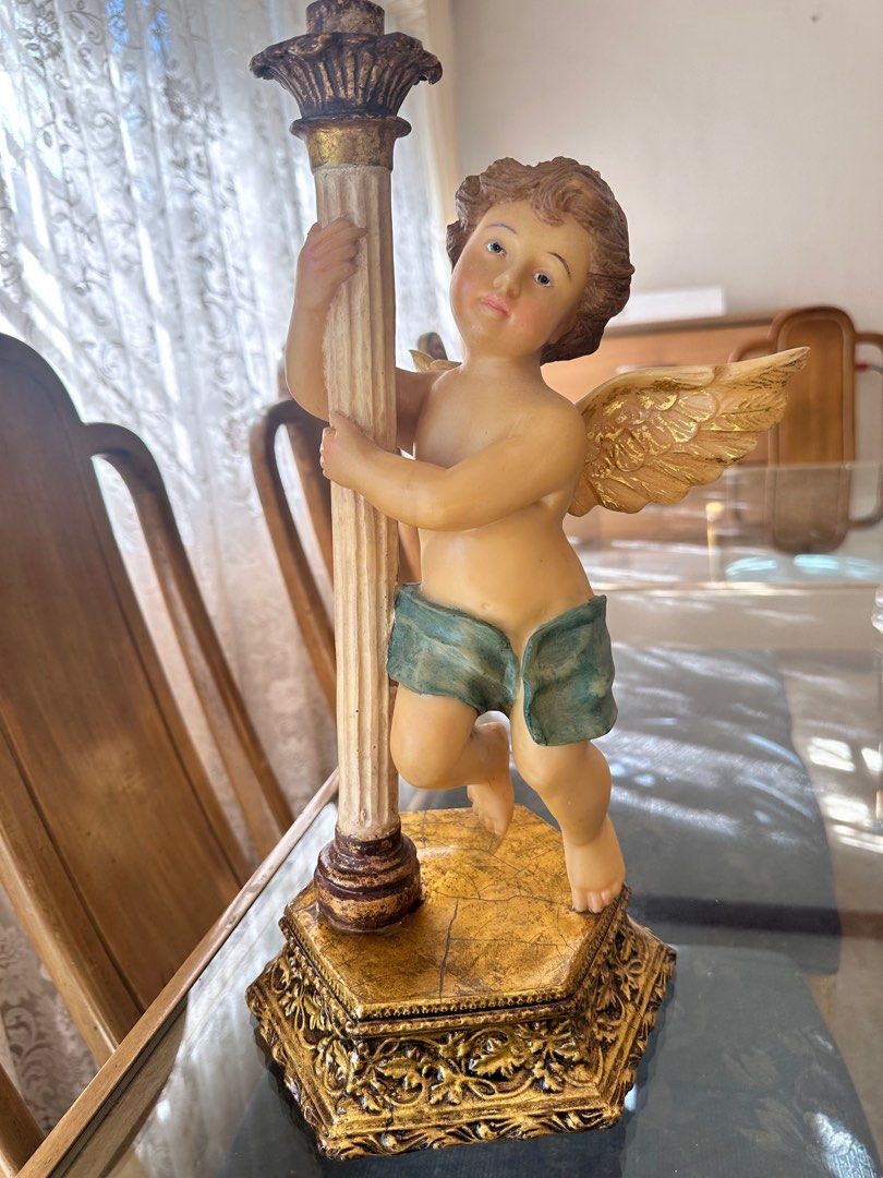 Religious item Angel candle holder (big) (Category: Religious Items) located in Pasig City. Submitted by gigrojas7 (Listing ID 1300498398, Image 2). Description: Height 16 inches base 7 inches Stored in a box and never used (from Rustan’s) Pick up/freight c/o buyer.