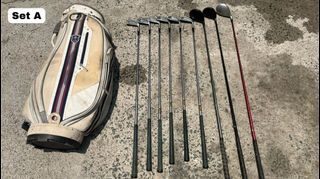 Assorted Golf club with Cart bag