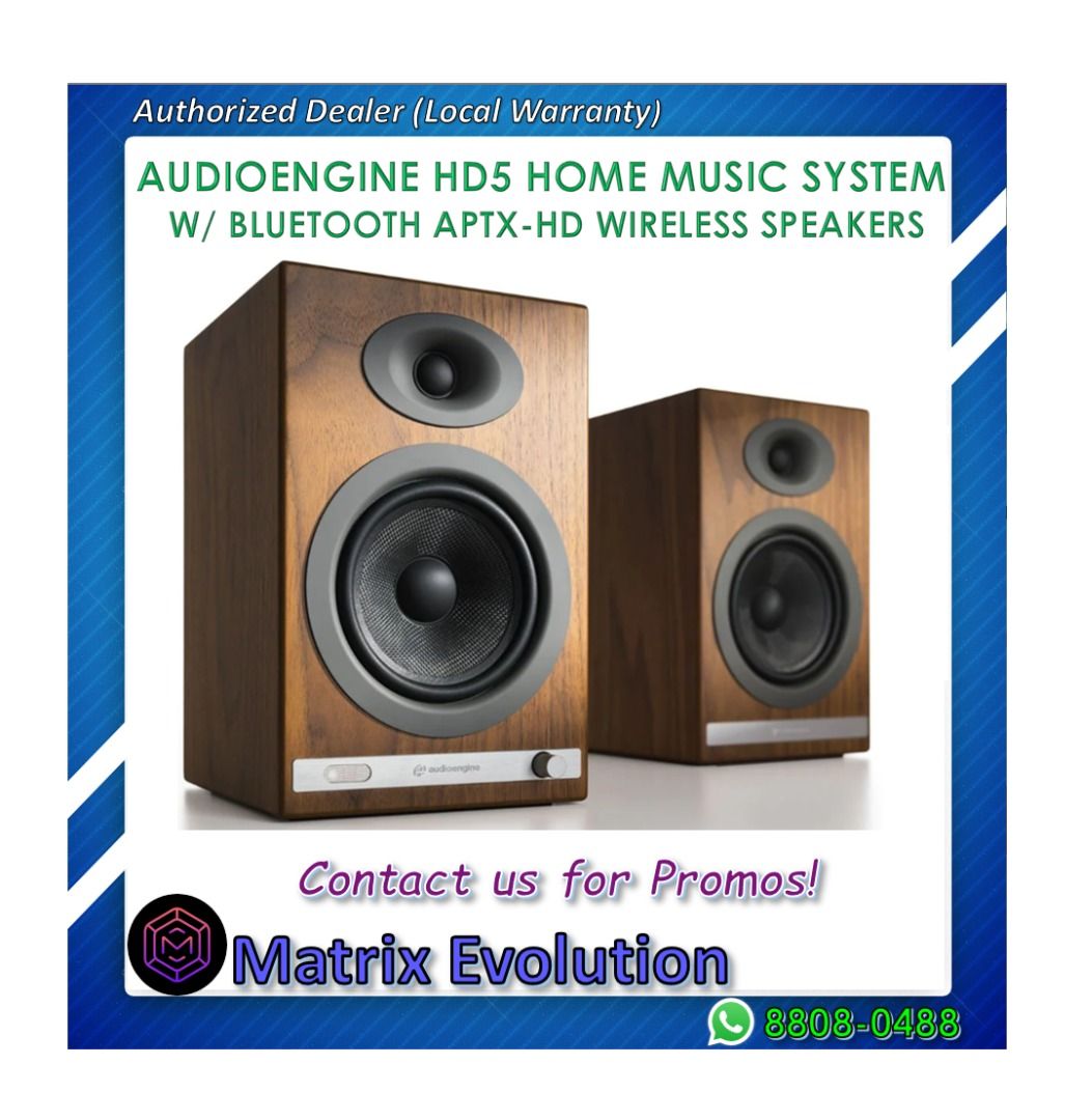 AUDIOENGINE HD5 HOME MUSIC SYSTEM W/ BLUETOOTH APTX-HD WIRELESS
