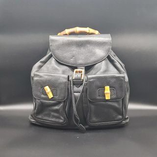 💯authentic Gucci bamboo leather backpack