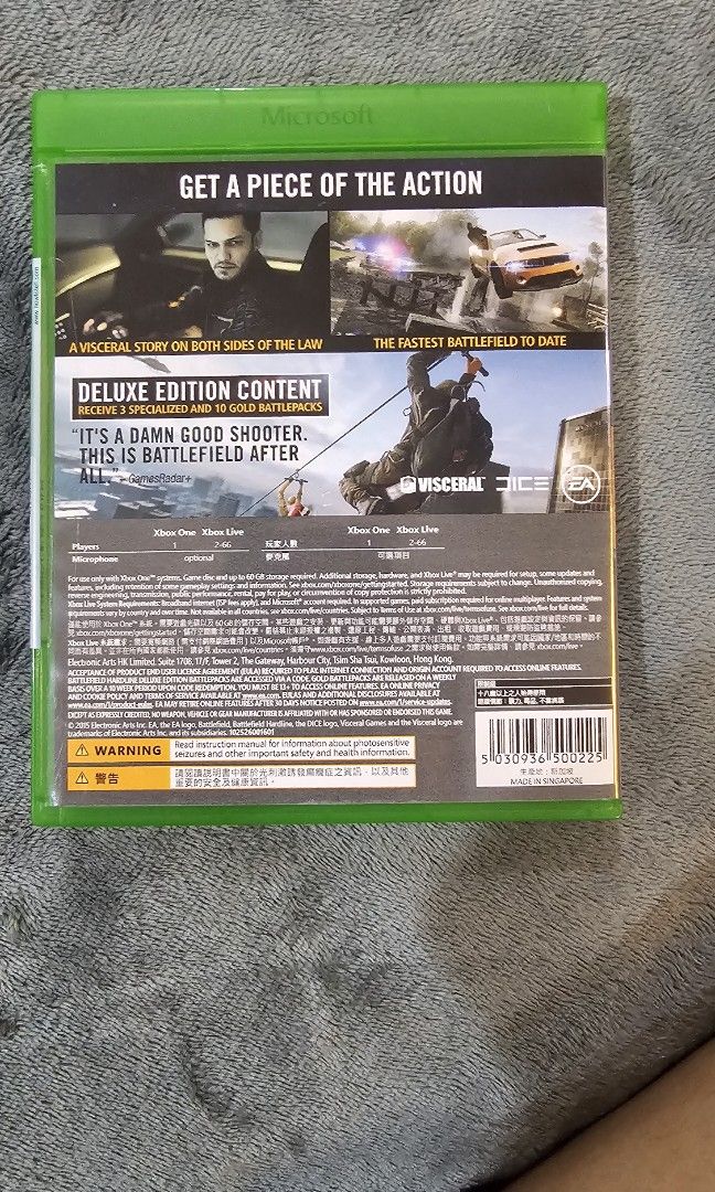 BATTLEFIELD HARDLINE DELUXE EDITION FOR XBOX (Category: Xbox) located in Quezon City. Submitted by seanleoos (Listing ID 1300570800, Image 2). Description: BATTLEFIELD HARDLINE DELUXE EDITION FOR XBOX BRAND NEW CONDITION PRICE IS STILL NEGOTIABLE !!!.