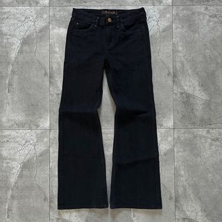 Black Straight-Flared Uniqlo Pants