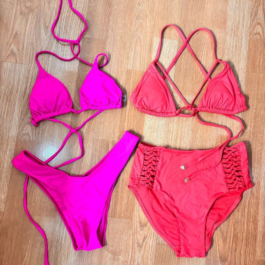 BN Sunseeker Neon Pink Bikini Set, Women's Fashion, Swimwear
