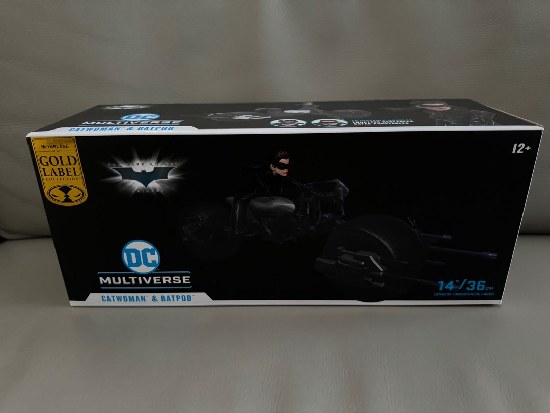 Mc Farlane - DC Multiverse - Batpod With Catwoman 1/12  The Dark Knigh 25cm 787926157345