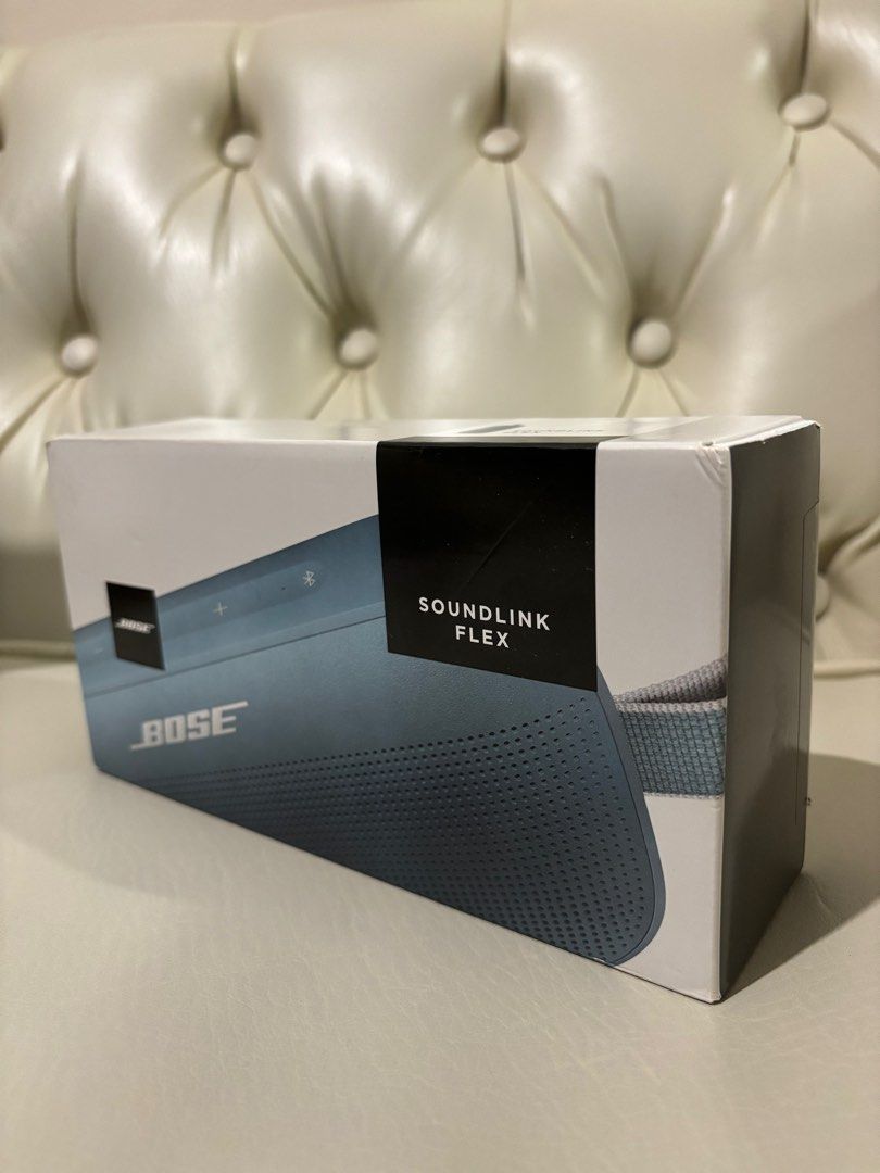 Bose Soundlink Flex (New) (Category: Soundbars, Speakers & Amplifiers) located in Mandaluyong City. Submitted by niftydrip.ph (Listing ID 1300535624, Image 1). Description: Bose Soundlink Flex speakers Brand new sealed Stone blue color Srp is 13,900.