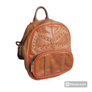 BROWN LEATHER BACKPACK FOR WOMEN