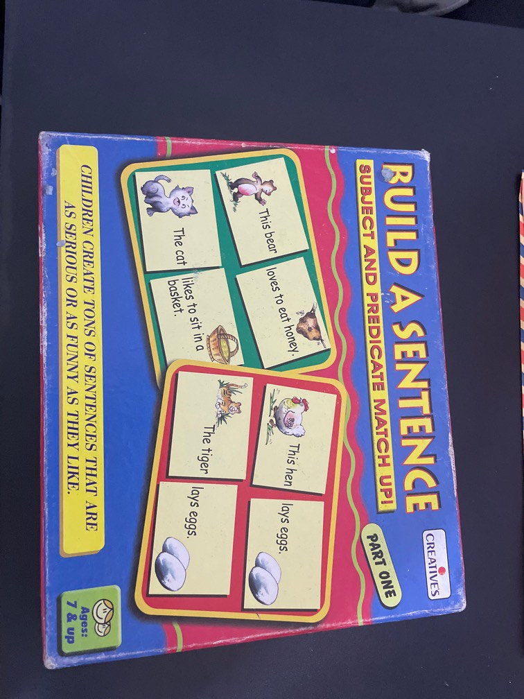 Build a Sentence Subject and Predicate Match Up Part 1, Toys