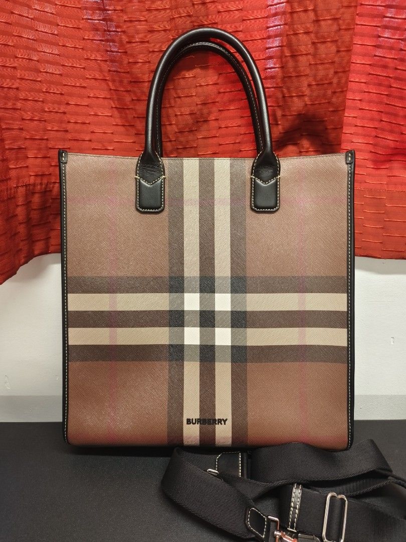 Burberry Men s Slim Vertical Denny Tote Briefcase Bag Luxury Bags Wallets on Carousell