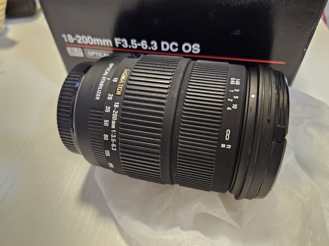 Canon mount Sigma 18-200mm F3.5-6.5 DC OS 鏡頭, 攝影器材, 鏡頭及 