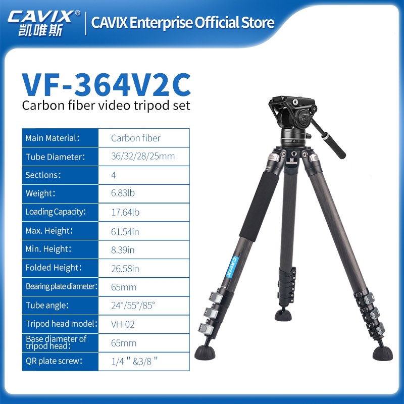 Carbon Fibre Cavix Tripod Jual Cavix ST284D2C D35 Ball Head