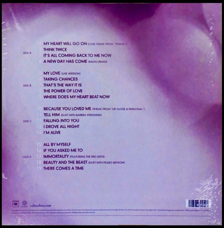 Celine Dion My Love Essential Collection ( 2 LP / Vinyl ) 2024