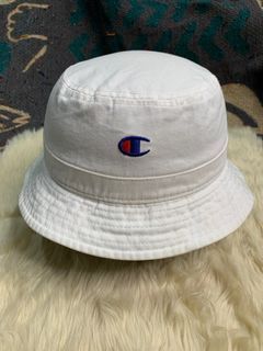 Champion White Bucket Hat Cap