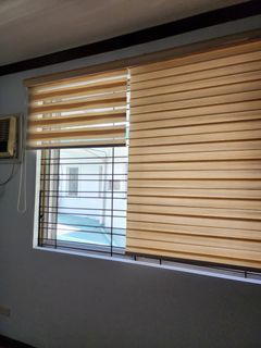 Combi blinds black out in cream color (2pcs)