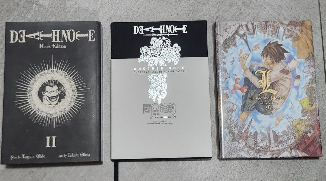 DEATH NOTE BOOKS (SET ONLY) - read description (Category: Comics & Manga) located in Paranaque City. Submitted by ughbrainrot (Listing ID 1300457170, Image 1). Description: ꒰ wts lfb ph ꒱ #brainrotsells price+sf ✧ STRICTLY SOLD AS SET/NOT FOR TRADE OR SWAP ✧ LAST PRICE; NO HAGGLING ✧ rfs: decluttering ✧ onhand ✧ loc: metro manila ✧ mop: gcash/bpi/bdo ✧ mod: sdd/j&t/lbc message me for more inquiries~.