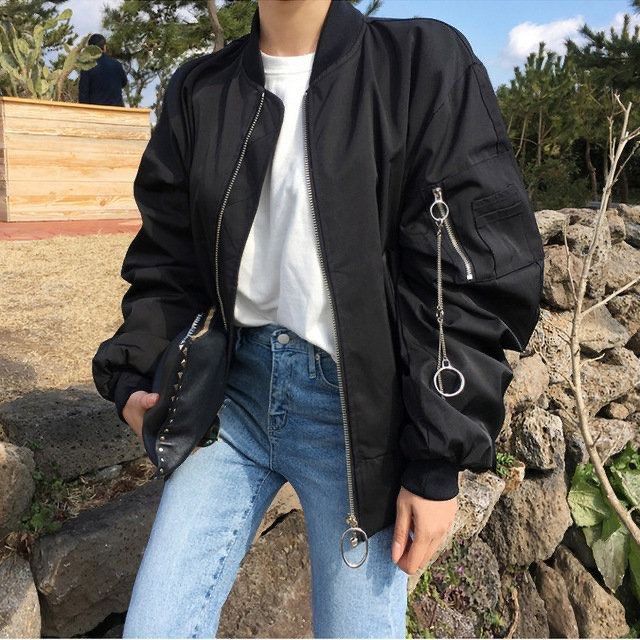 Baggy bomber jacket clearance