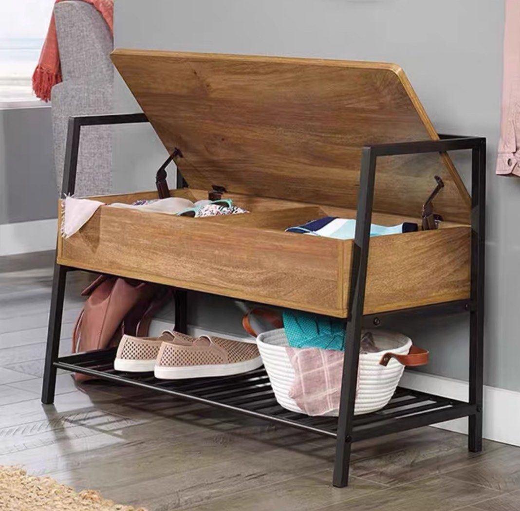 EVEREST Industrial Shoe Cabinet Storage Bench, Furniture \u0026 Home Living,  Furniture, Chairs on Carousell