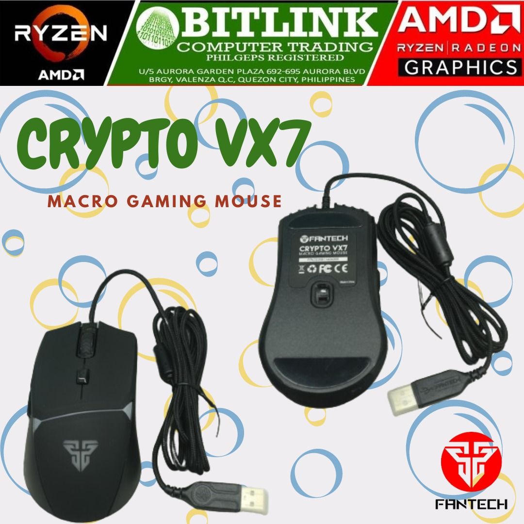 FANTECH CRYPTO VX7 MACRO GAMING MOUSE, Computers & Tech, Parts ...