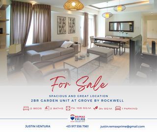 FOR SALE 2BR Garden Unit The Grove by Rockwell